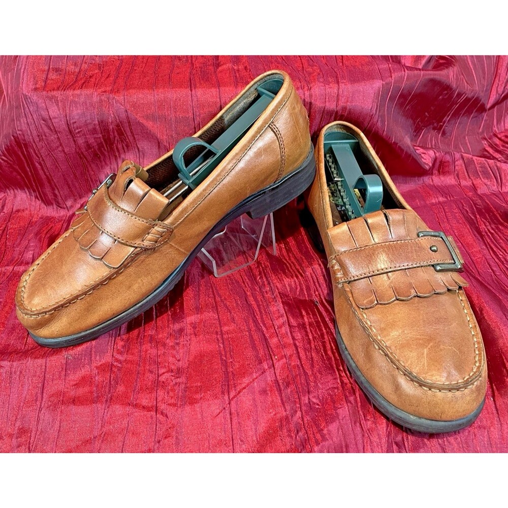 Womens Earth Shoe Gelron 2000m Sable Leather Kiltie /Buckle Loafers Shoes sz9